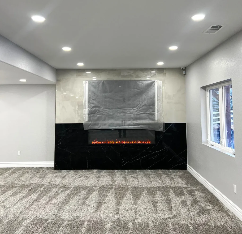 Basement remodeling - Modern Entertainment Space